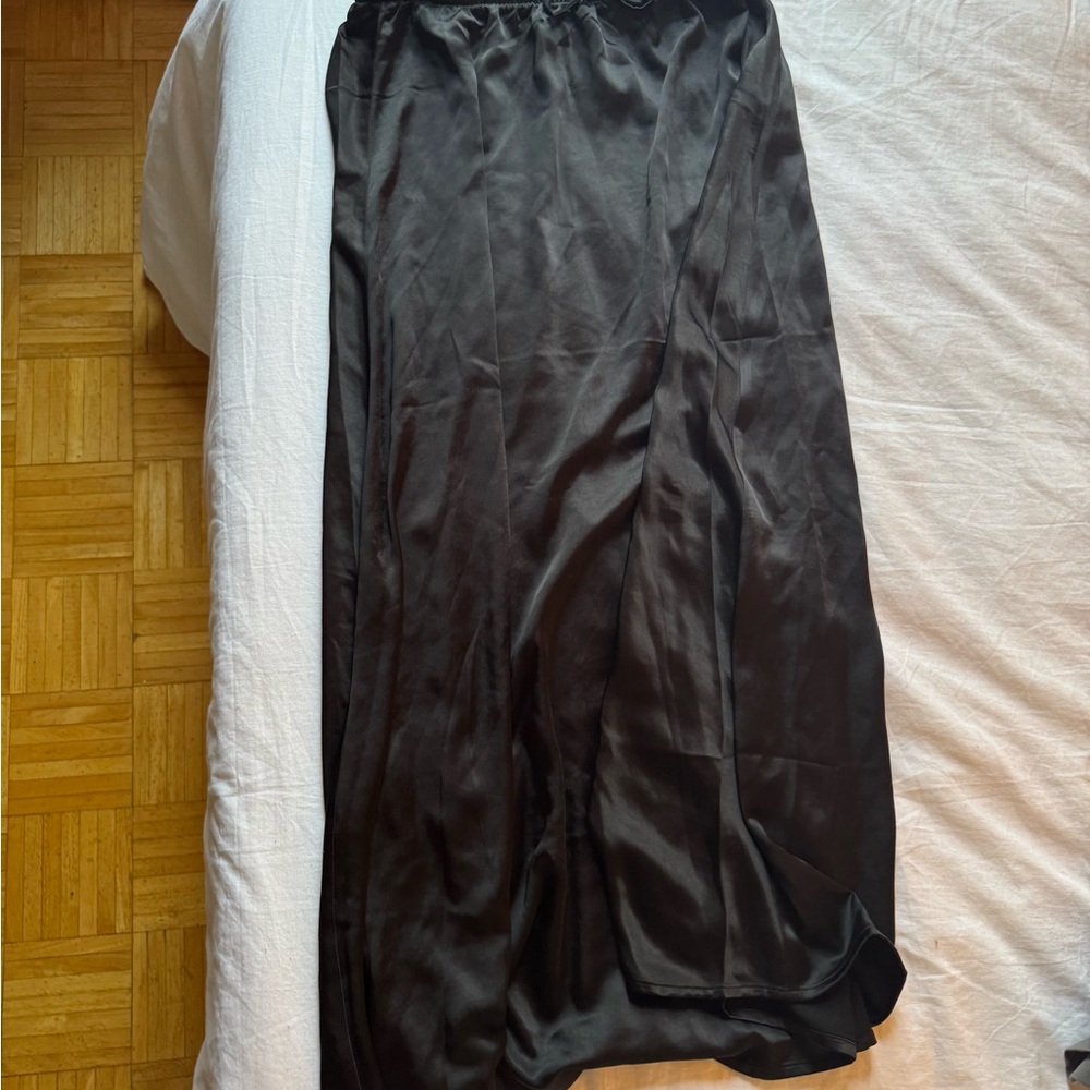 Black Satin Skirt
